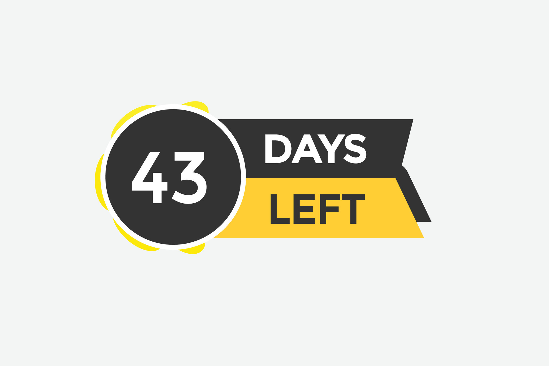 43 Days Left Countdown Template 43 Day Countdown Left Banner Label 43-days-left-countdown-template-43-day-countdown-left-banner-label