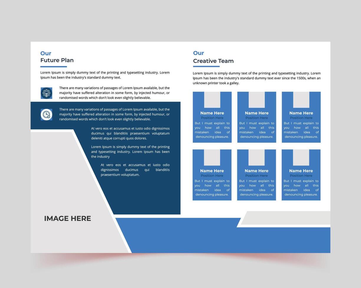 Brochure creative design, Vertical a4 format, back and inside pages, Trendy minimalist flat geometric design, book cover, flyer design, Multipurpose template with cover vector