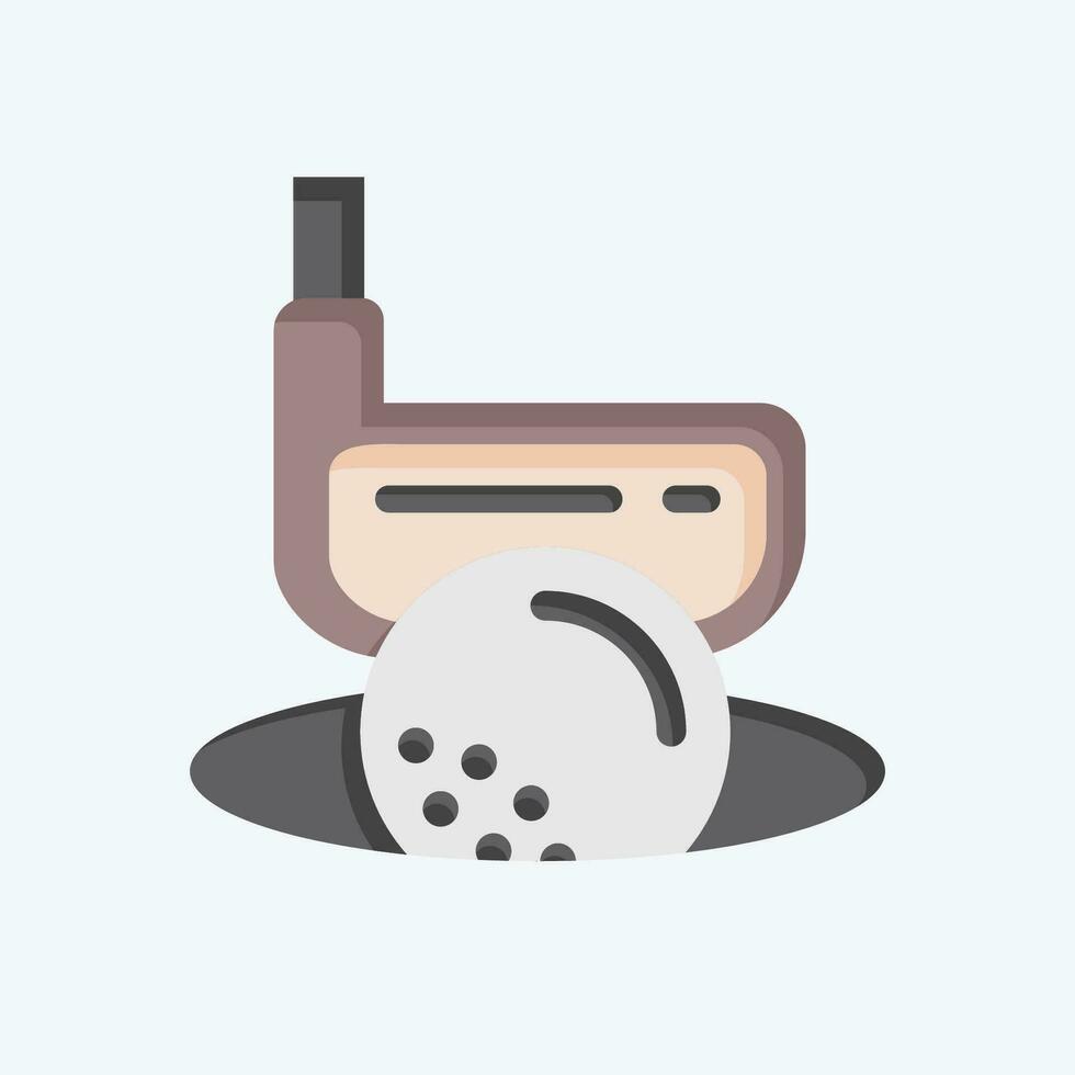 Icon Hole in One. related to Golf symbol. flat style. simple design editable. simple illustration vector