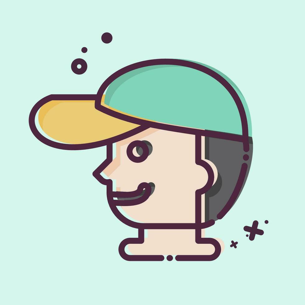 Icon Cap. related to Golf symbol. MBE style. simple design editable. simple illustration vector