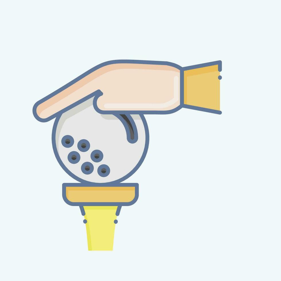 Icon Golf. related to Golf symbol. doodle style. simple design editable. simple illustration vector