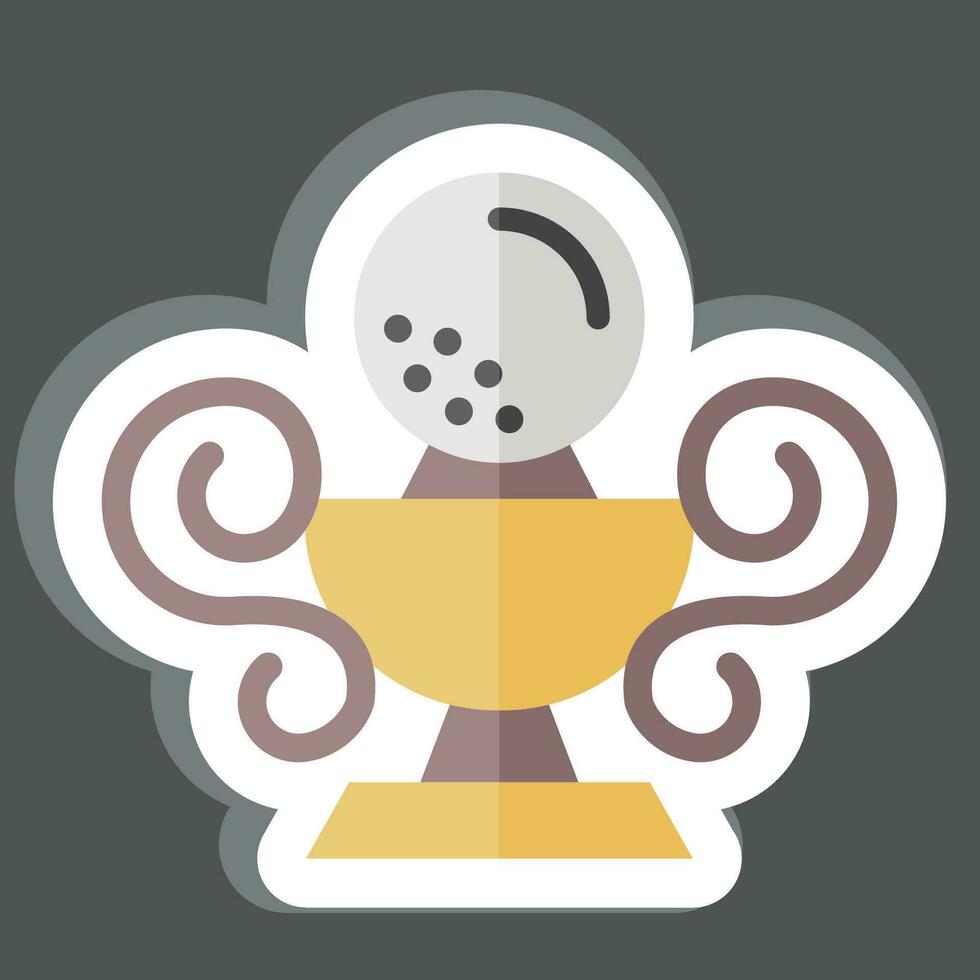 Sticker Trophy. related to Golf symbol. simple design editable. simple illustration vector