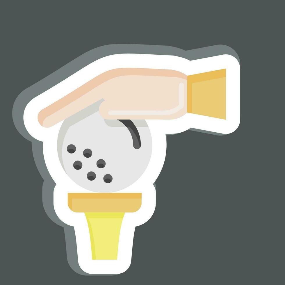 Sticker Golf. related to Golf symbol. simple design editable. simple illustration vector
