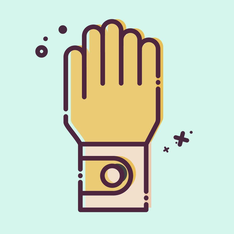 icono guantes. relacionado a golf símbolo. mbe estilo. sencillo diseño editable. sencillo ilustración vector