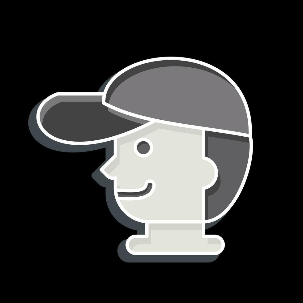 icono gorra. relacionado a golf símbolo. lustroso estilo. sencillo diseño editable. sencillo ilustración vector
