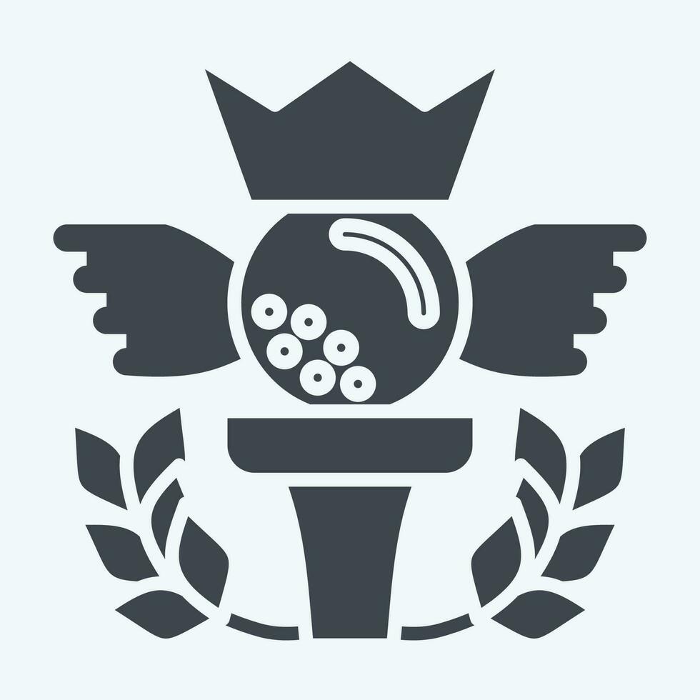 Icon Championship. related to Golf symbol. glyph style. simple design editable. simple illustration vector