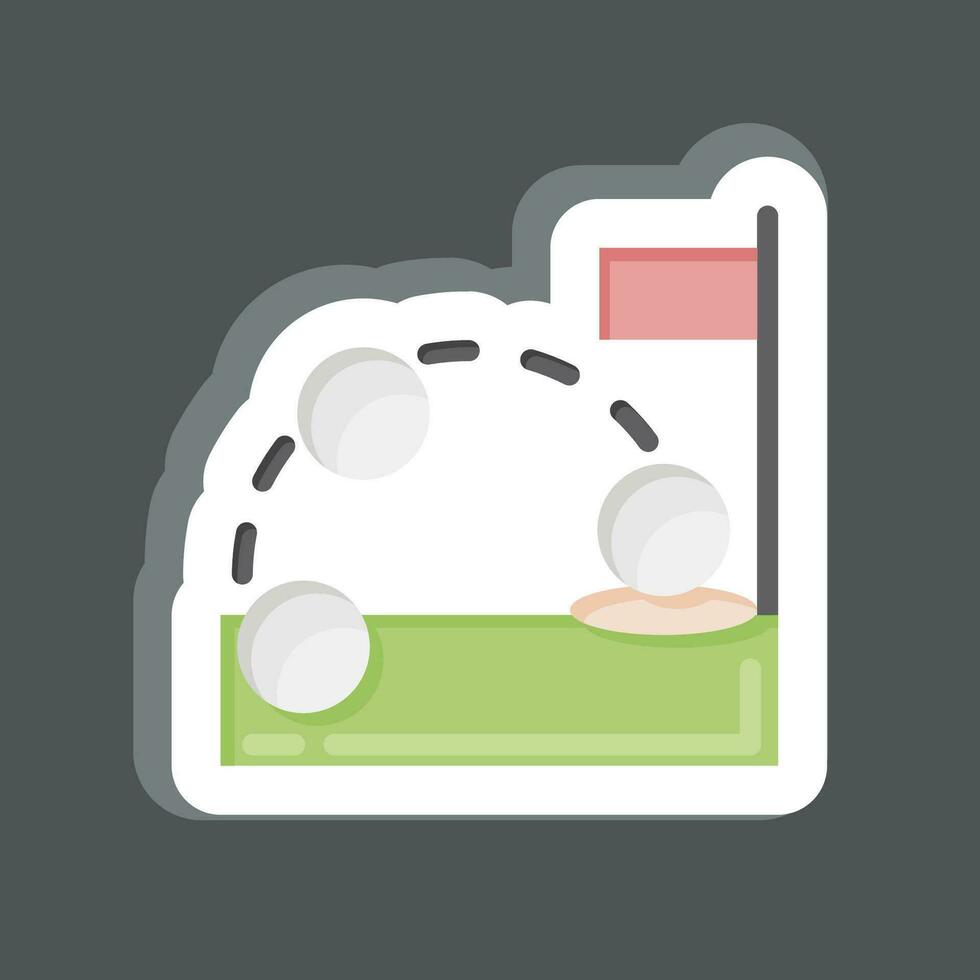 pegatina golf estrategia. relacionado a golf símbolo. sencillo diseño editable. sencillo ilustración vector