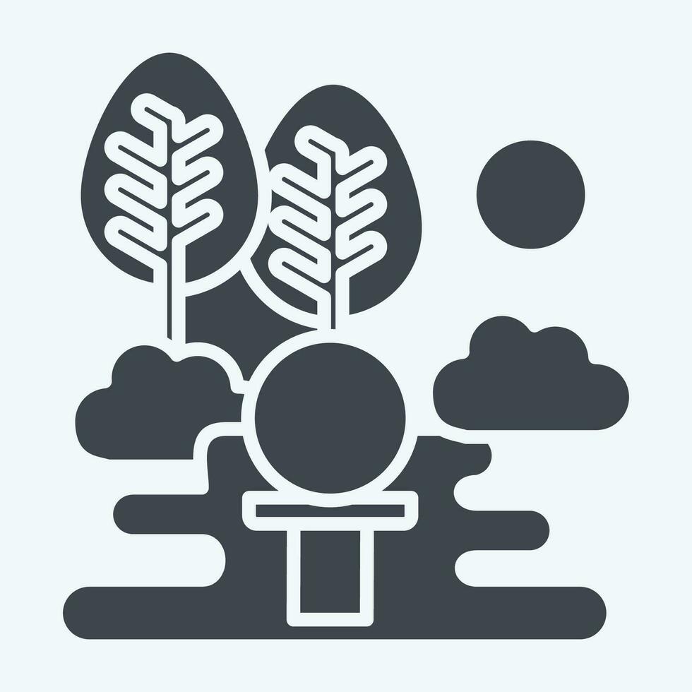 Icon Golf Field. related to Golf symbol. glyph style. simple design editable. simple illustration vector