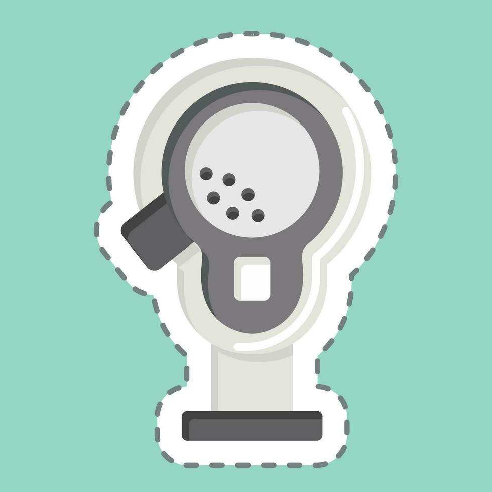 Sticker line cut Club Head Covers. related to Golf symbol. simple design editable. simple illustration vector