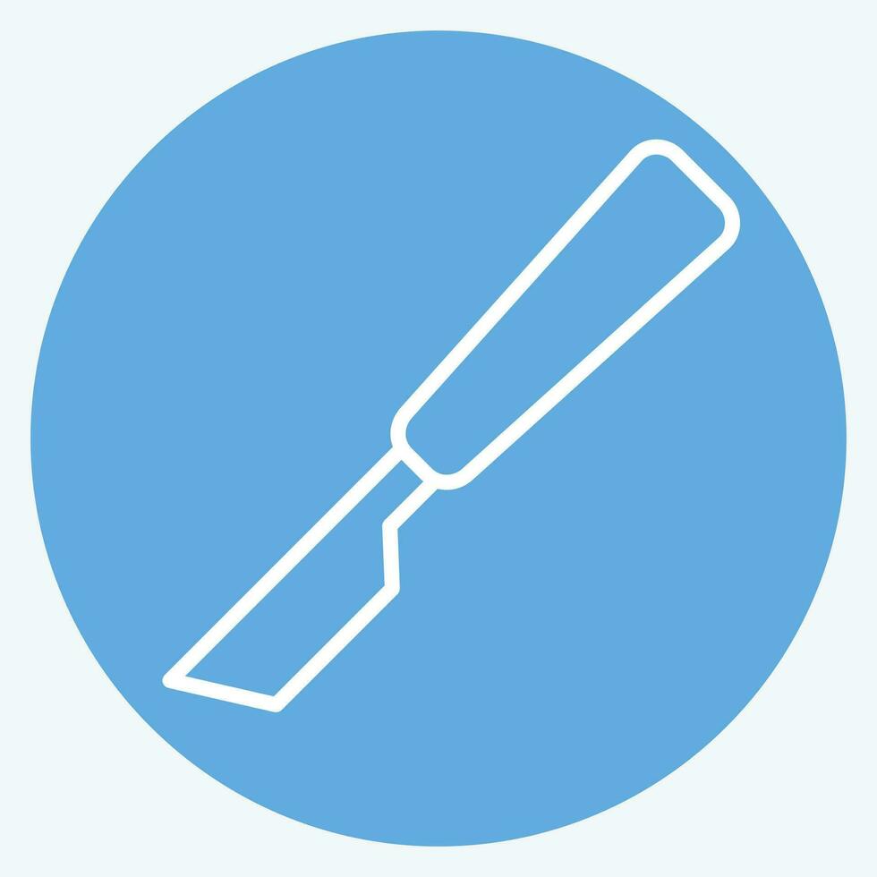 Icon Scalpel. related to Orthopedic symbol. blue eyes style. simple design editable. simple illustration vector