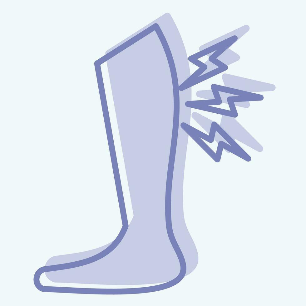 Icon Shin. related to Orthopedic symbol. two tone style. simple design editable. simple illustration vector
