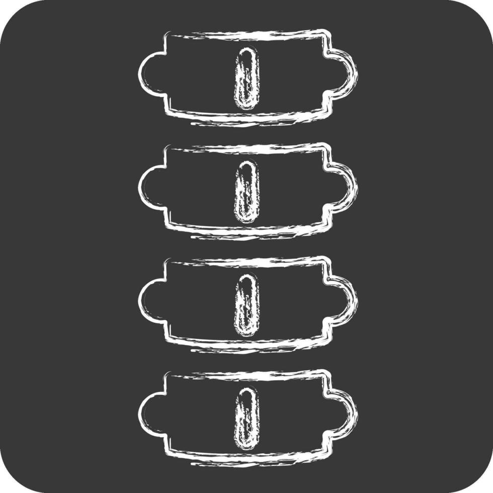 Icon Spine. related to Orthopedic symbol. chalk Style. simple design editable. simple illustration vector