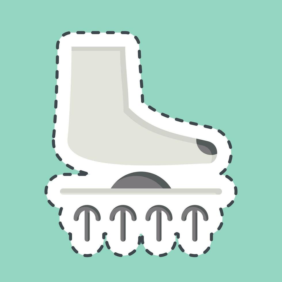 Sticker line cut Orthotics. related to Orthopedic symbol. simple design editable. simple illustration vector