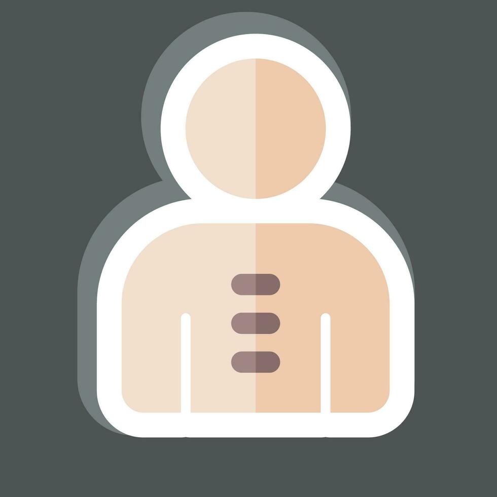 Sticker Posture. related to Orthopedic symbol. simple design editable. simple illustration vector