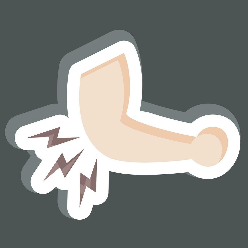 Sticker Elbow. related to Orthopedic symbol. simple design editable. simple illustration vector