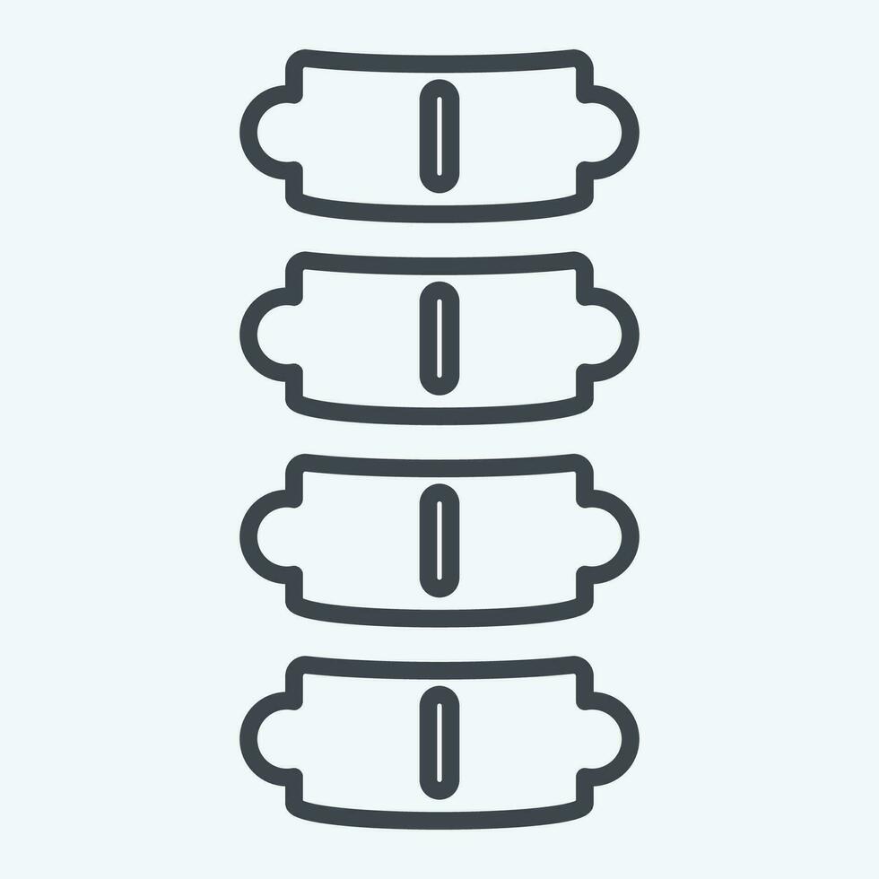 Icon Spine. related to Orthopedic symbol. line style. simple design editable. simple illustration vector