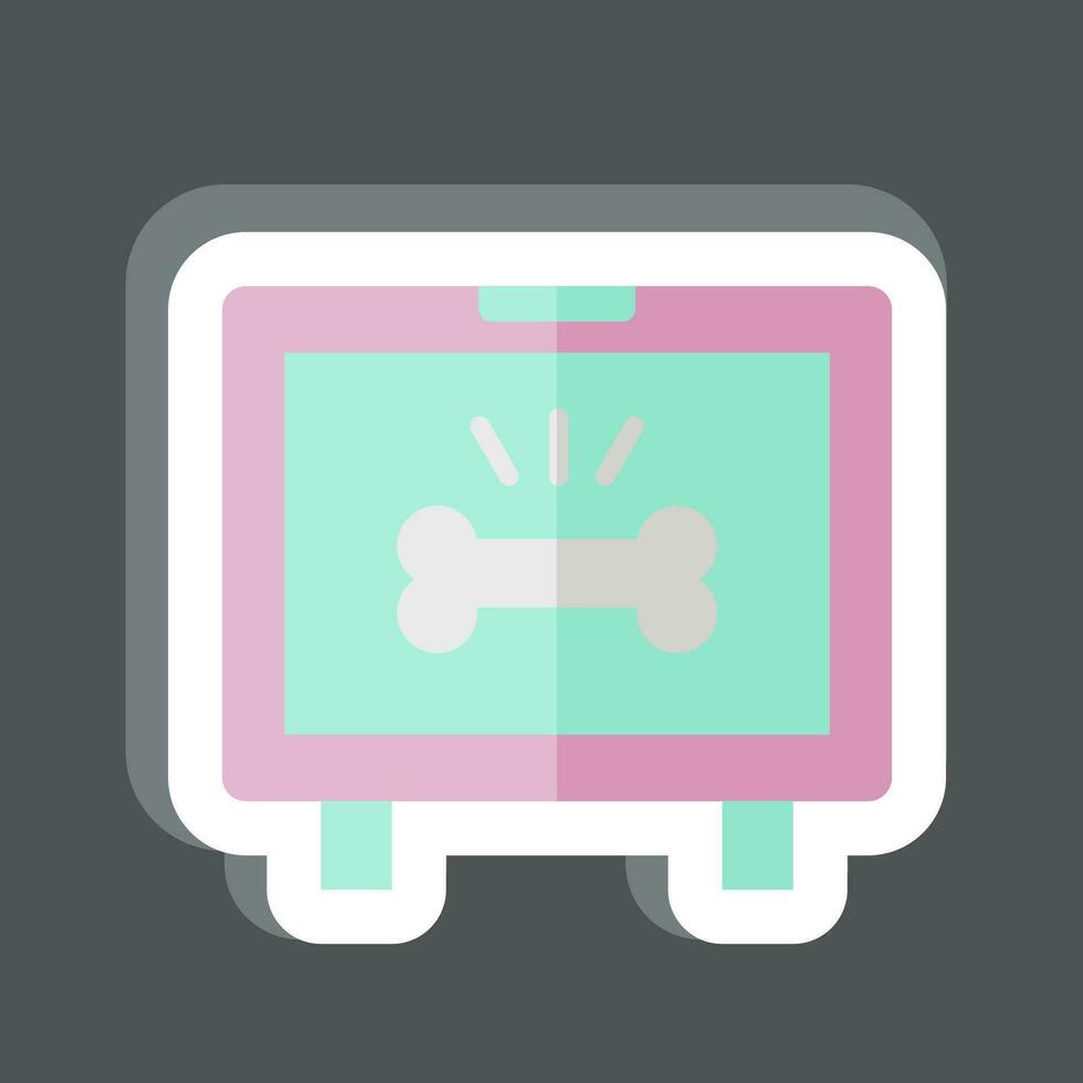 Sticker Monitor. related to Orthopedic symbol. simple design editable. simple illustration vector