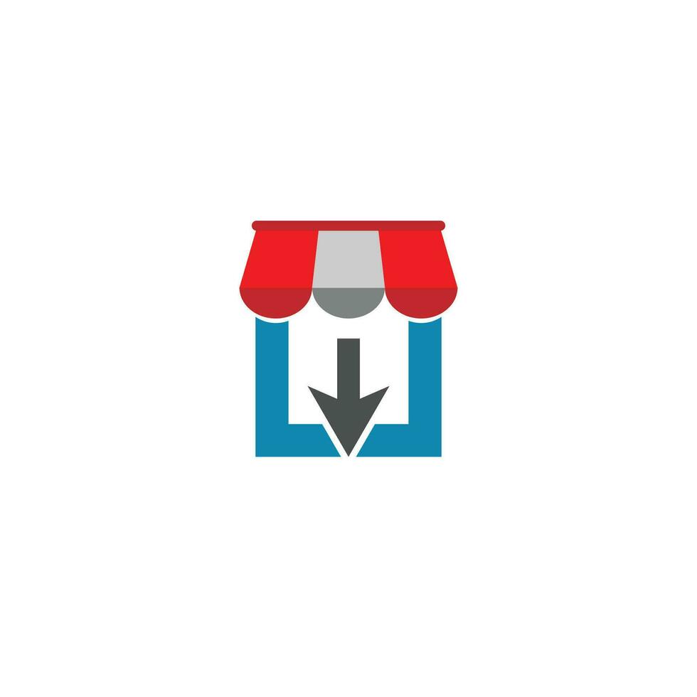 online store logo buy shop modern market vector