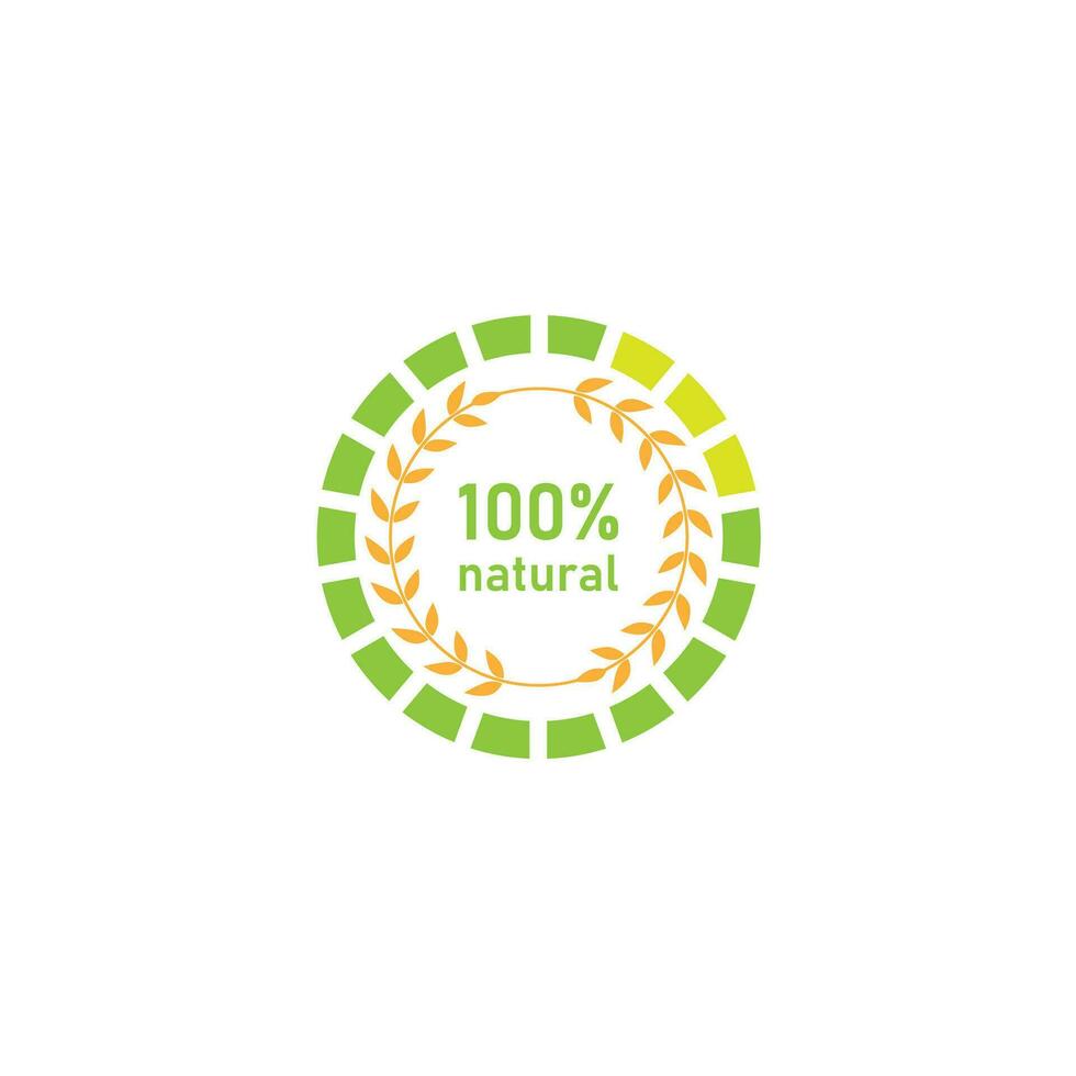 nature natural logo green oil leaf product label bio eco vector