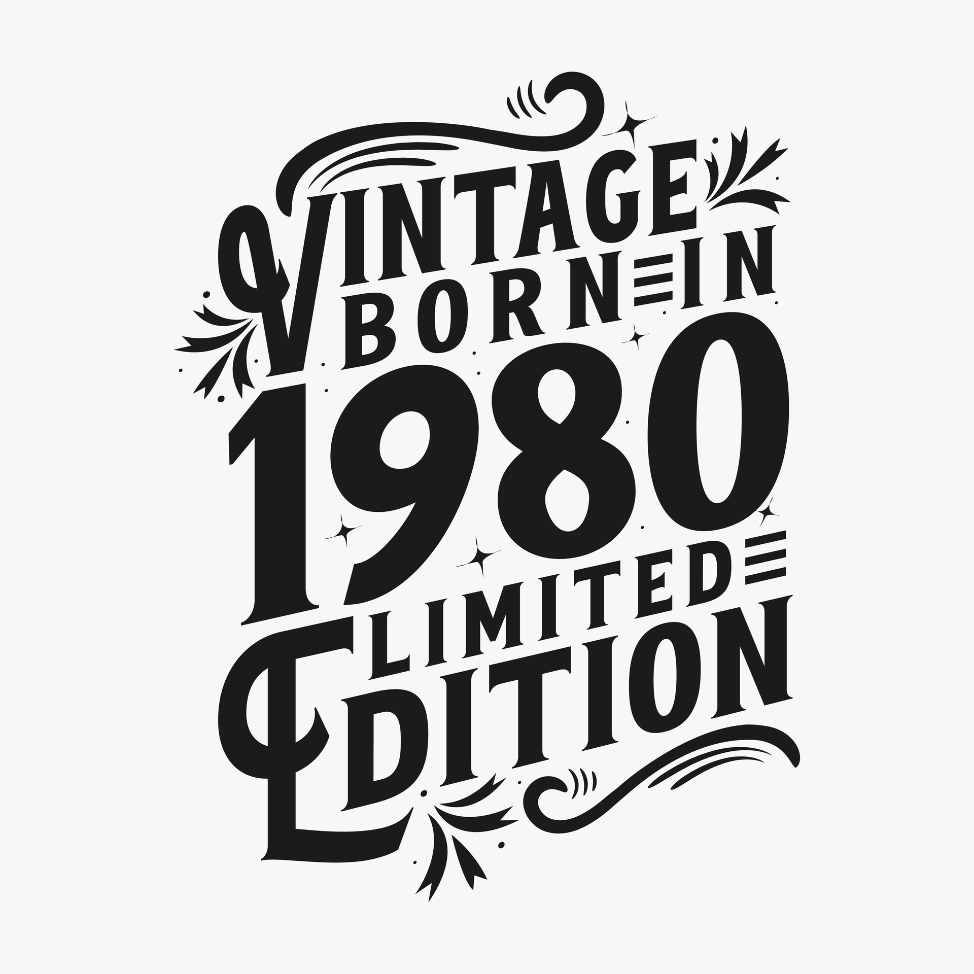 Vintage Born in 1980, Born in Vintage 1980 Birthday Celebration 25394709 Vector Art at Vecteezy