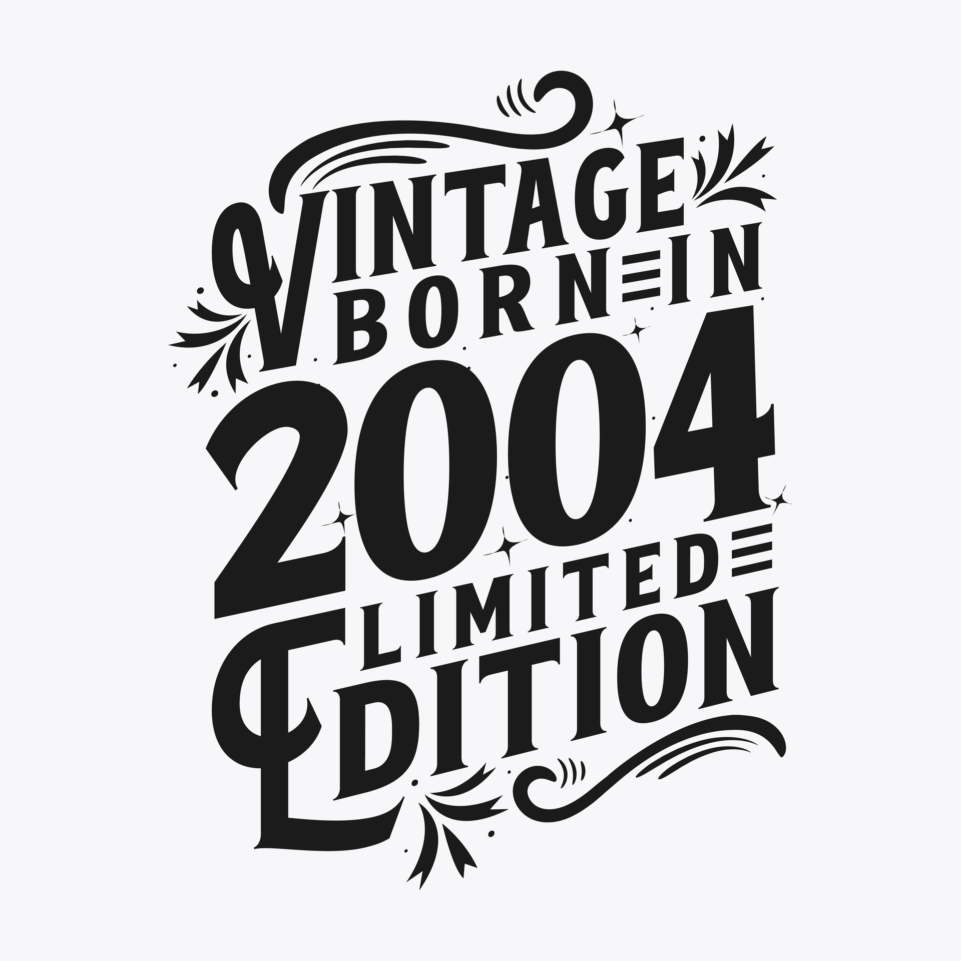 Vintage Born in 2004, Born in Vintage 2004 Birthday Celebration