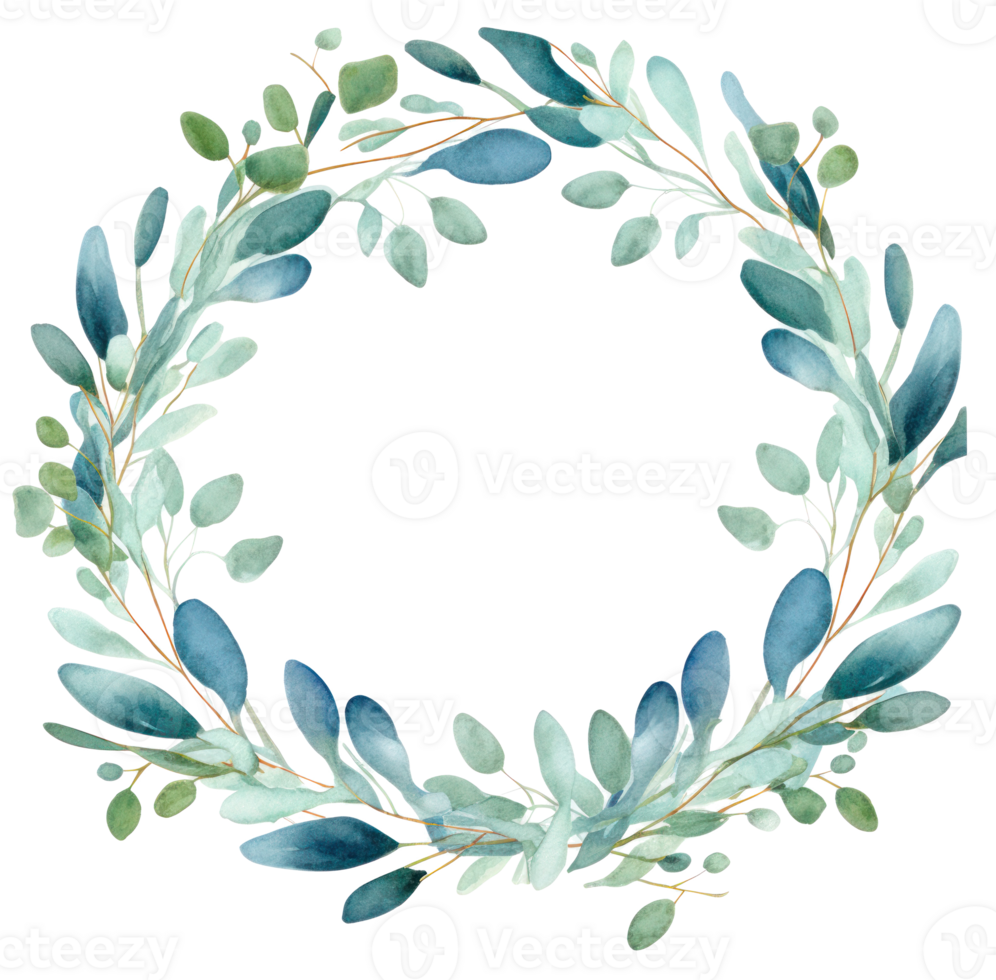 Watercolor natural frame. Illustration png