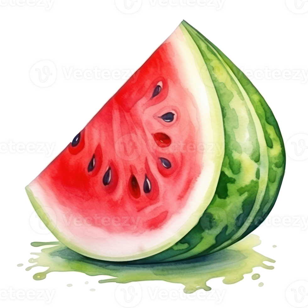 Watercolor watermelon isolated. Illustration png