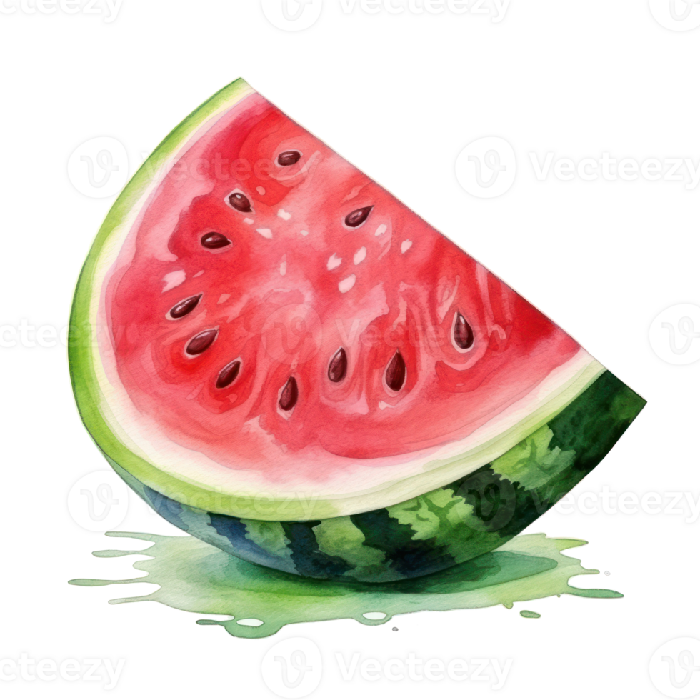 Watercolor watermelon isolated. Illustration png