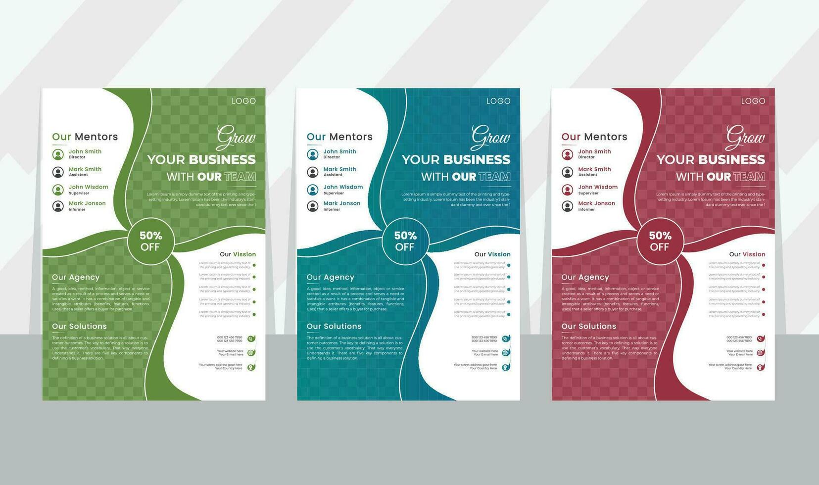 flyer business template brochure layout annual report Free Vector Free Vector