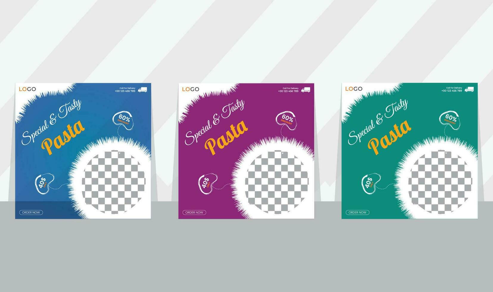Pasta Sale Social Media Post Design Template Pro Vector