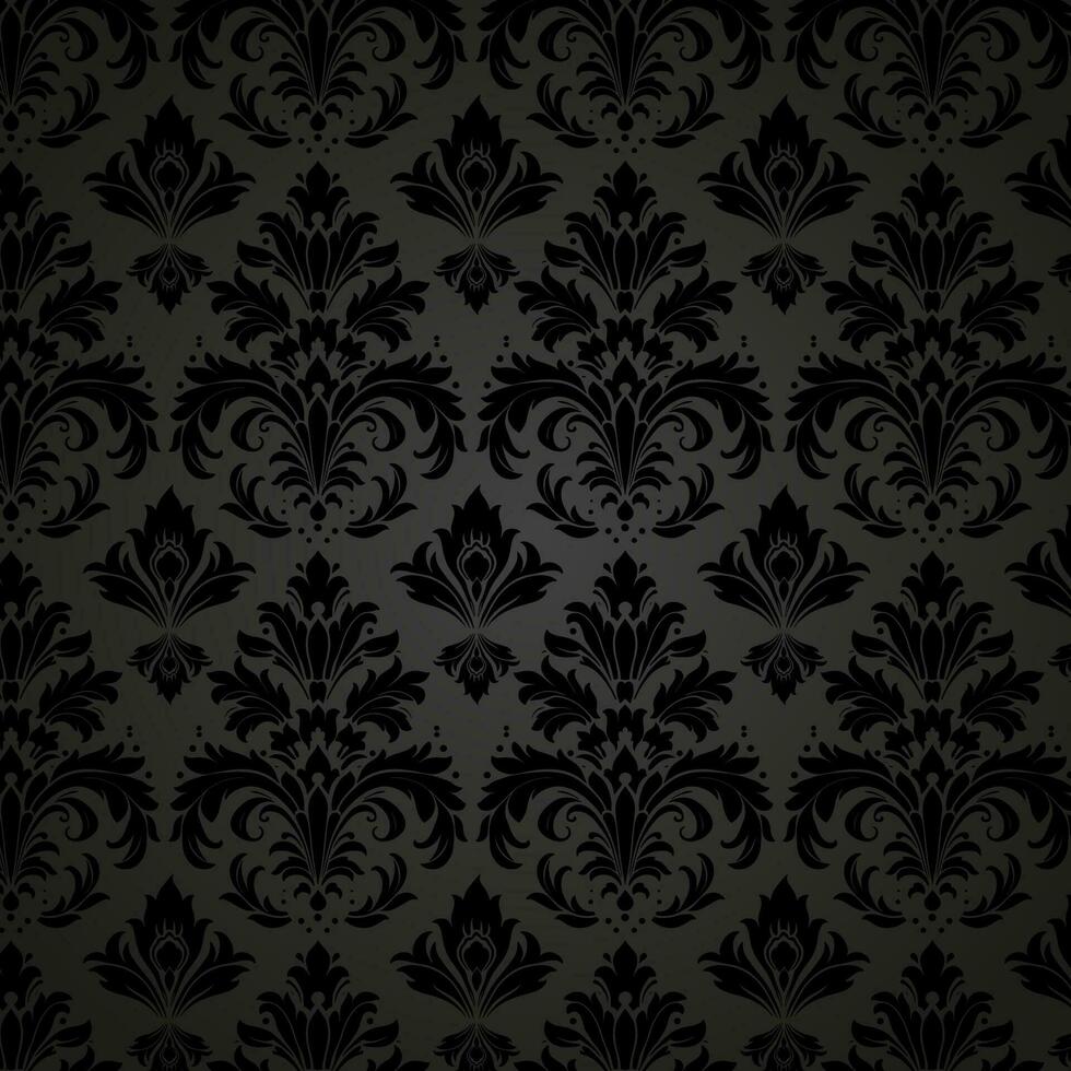 elegant damask style pattern background vector