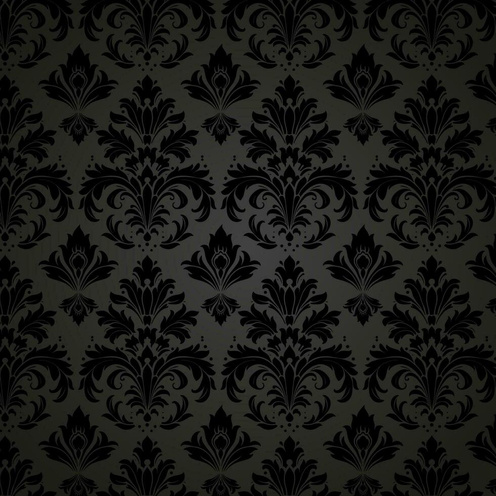 elegant damask style pattern background vector