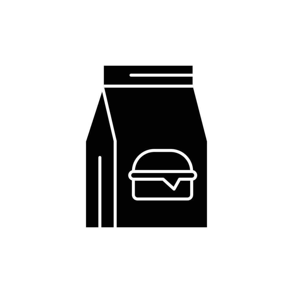 burger packs icon. solid icon vector