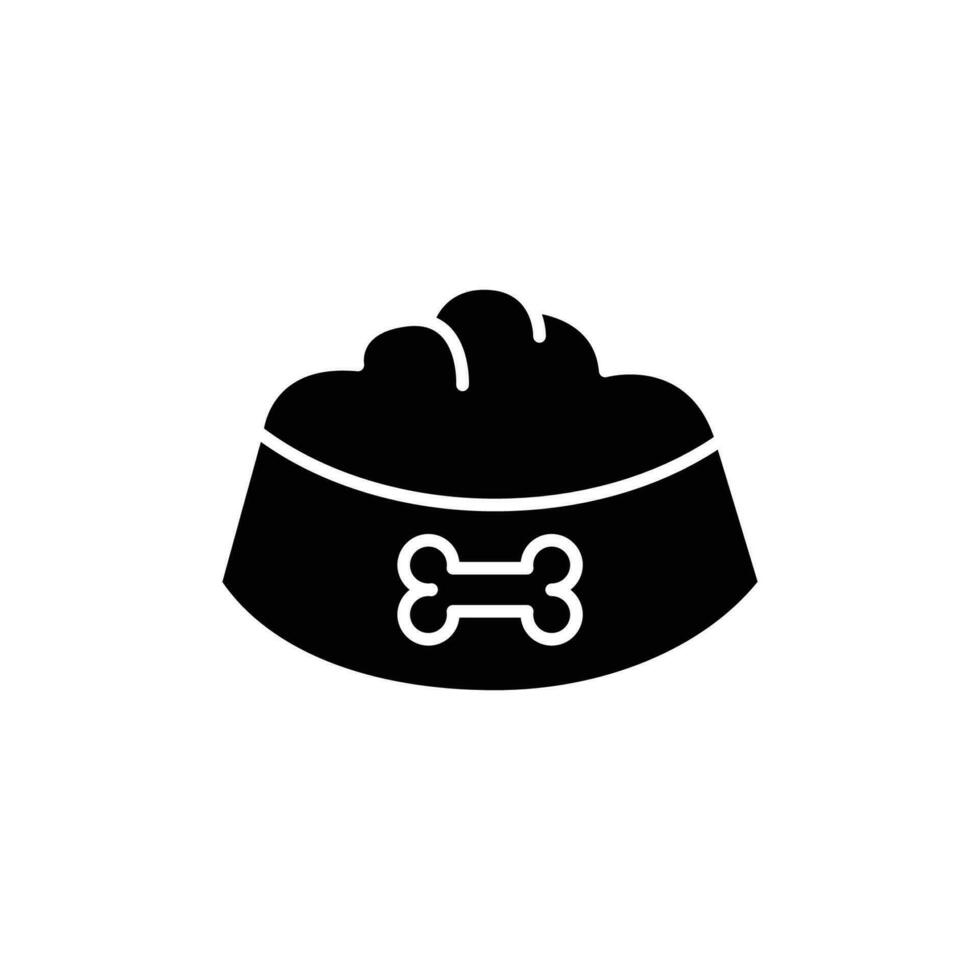 animal food icon. Solid icon vector