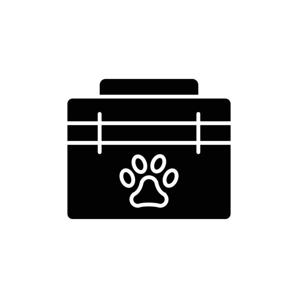 animal suitcase icon. solid icon vector