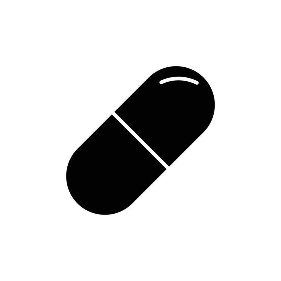 capsule icon. solid icon vector