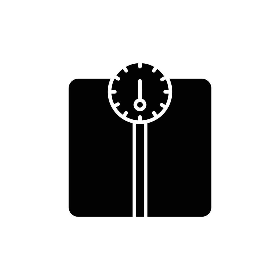 weight scales icon. solid icon vector