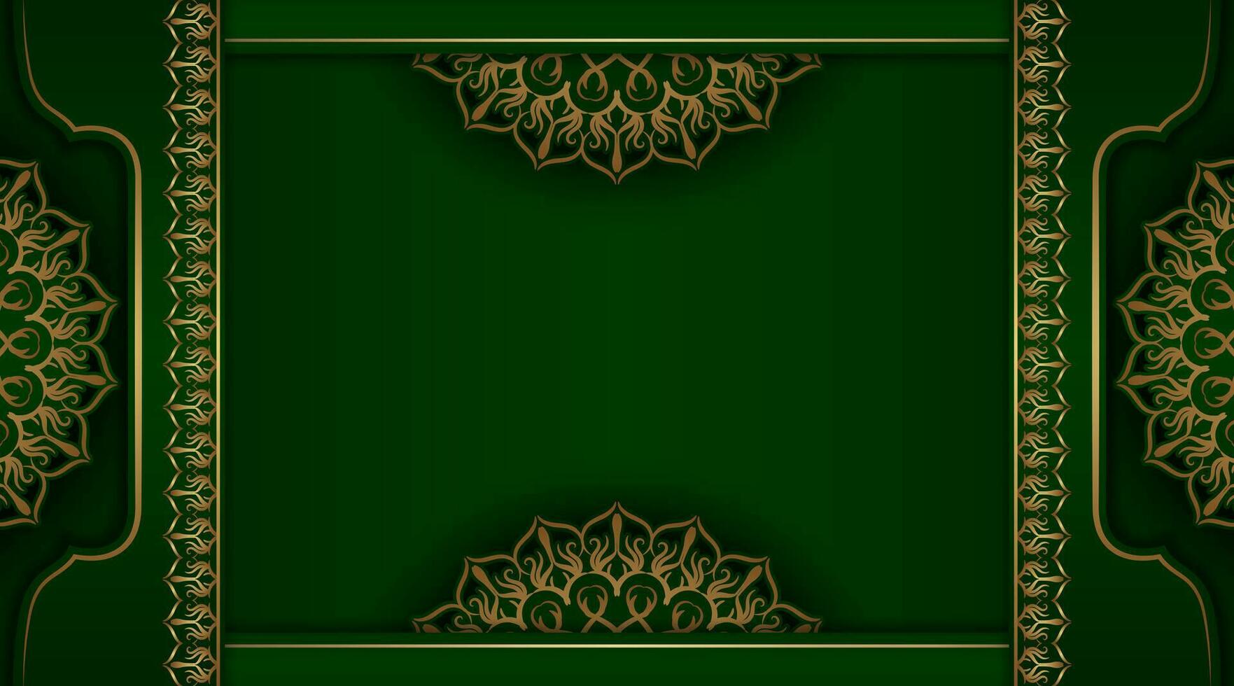luxury background with golden mandala ornament vector