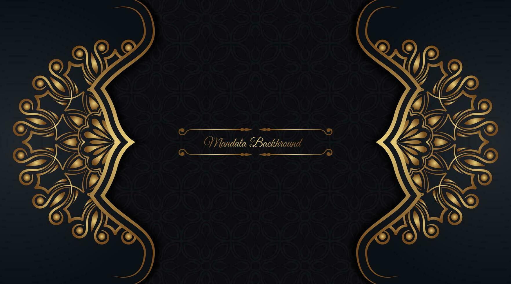 luxury background with golden mandala ornament vector