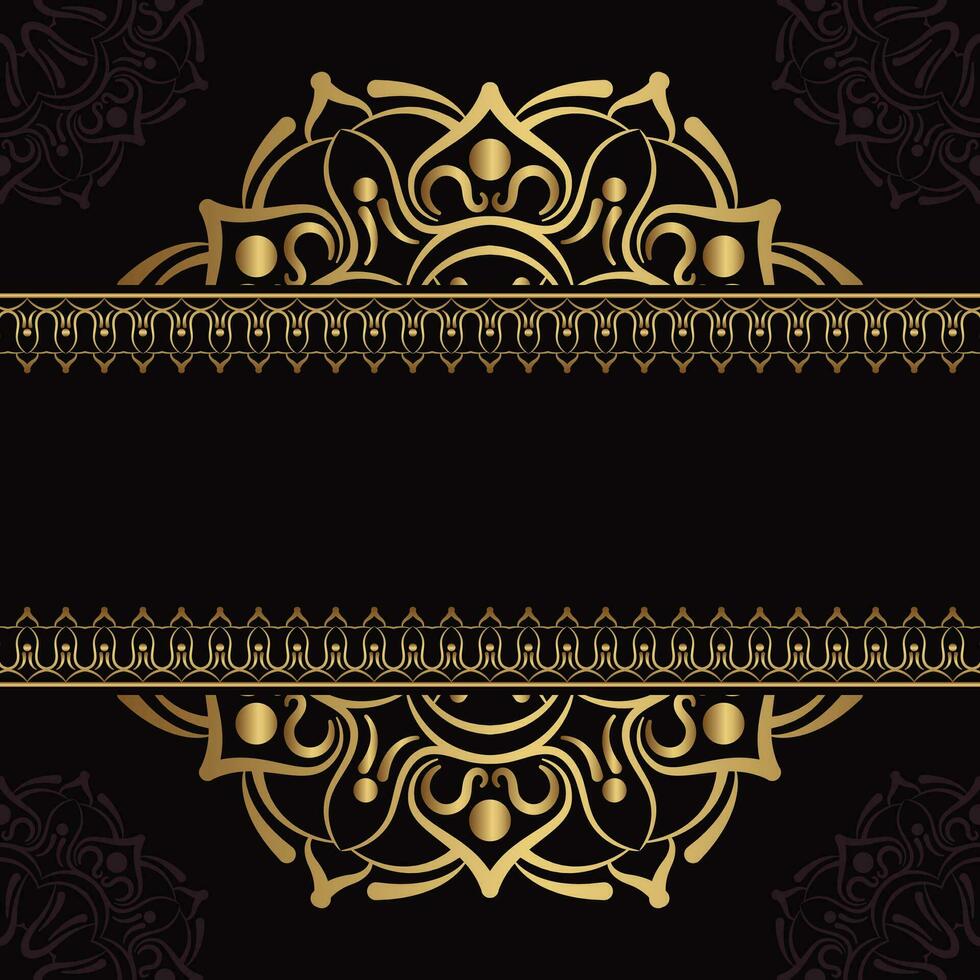 luxury background with golden mandala ornament vector