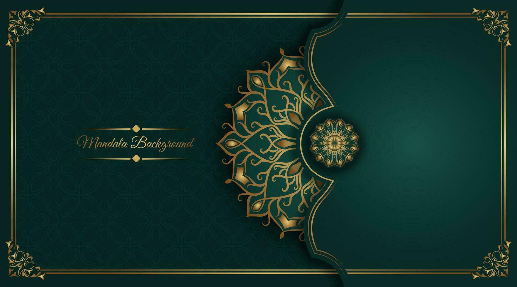 luxury background, with golden mandala ornament vector