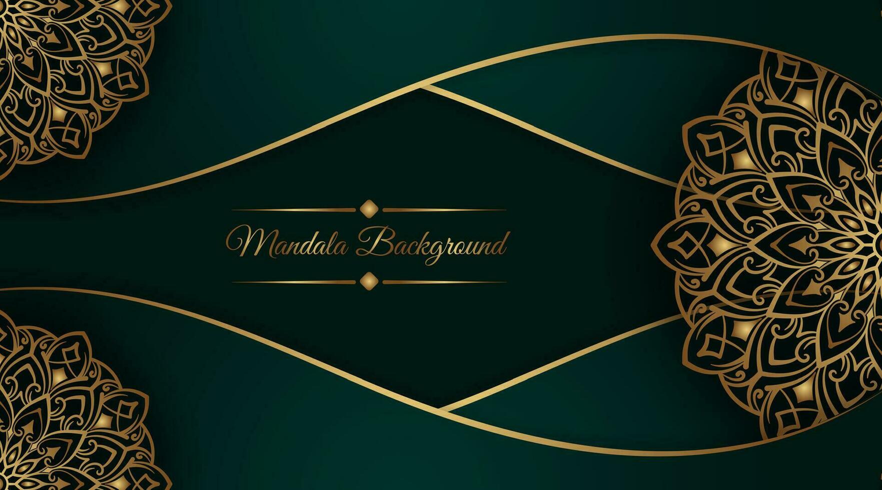 luxury background, with golden mandala ornament vector