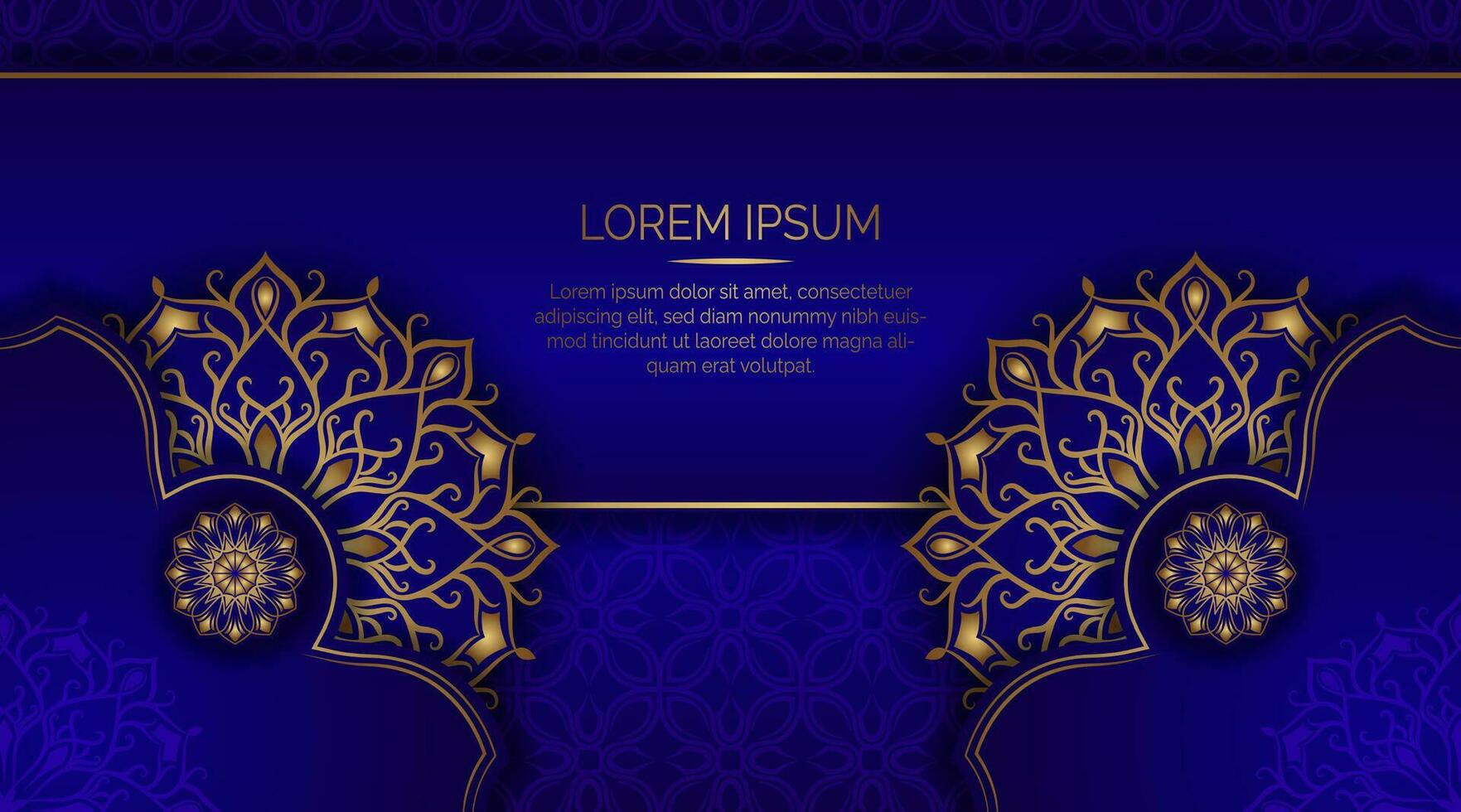 luxury background, with golden mandala ornament vector