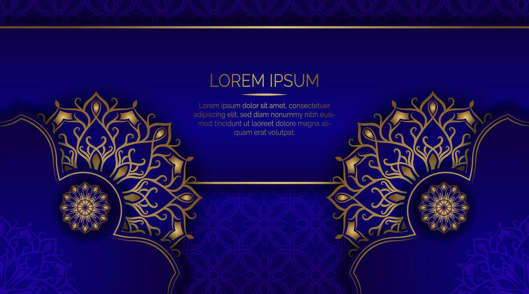 luxury background, with golden mandala ornament vector