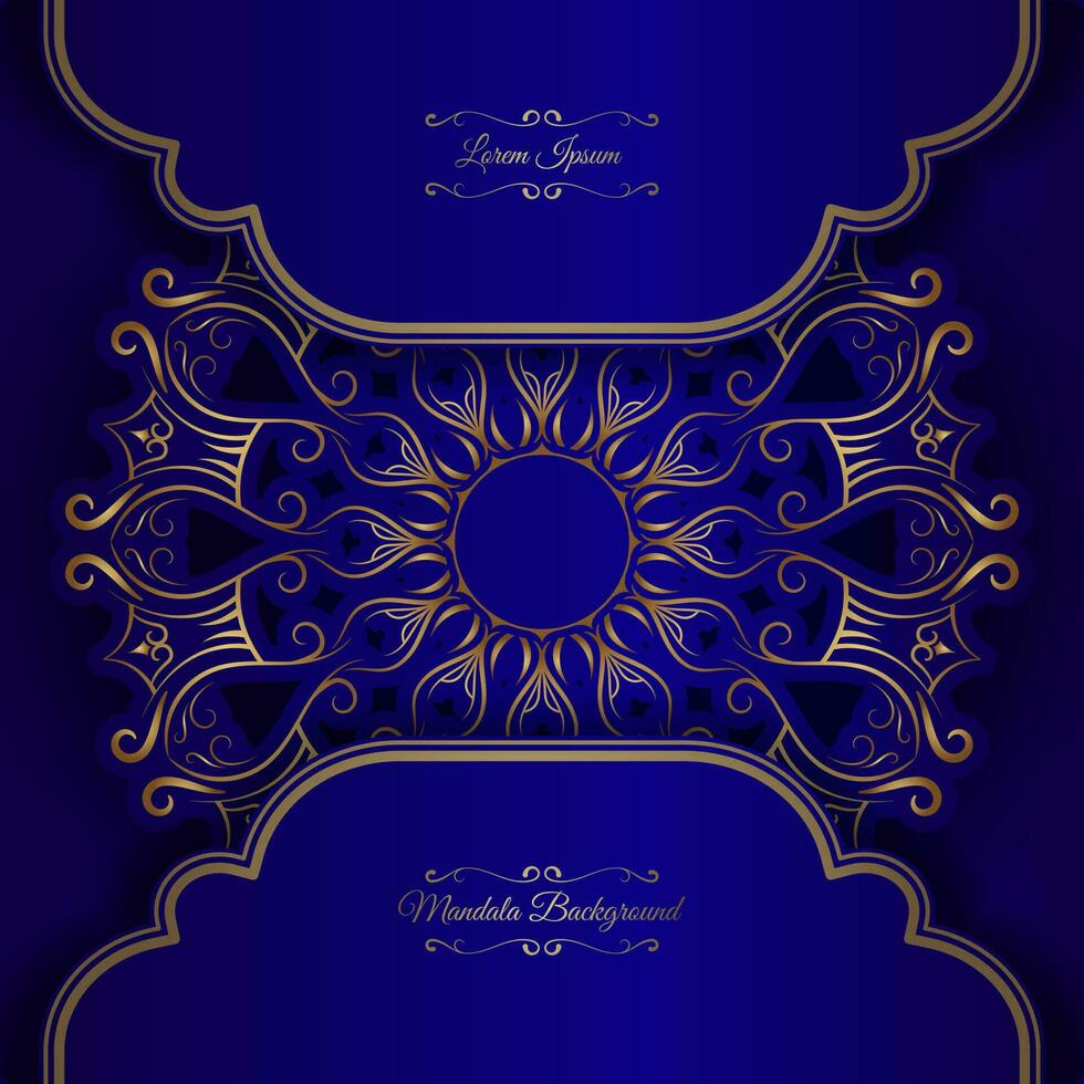Blue background with mandala ornament 25395343 Vector Art at Vecteezy
