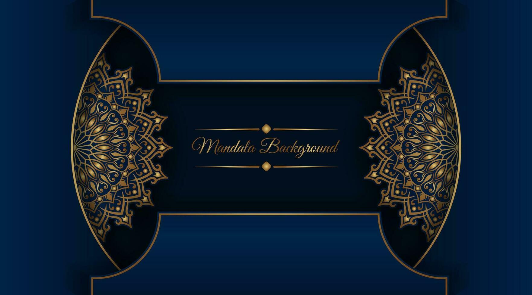 luxury background with golden mandala ornament vector