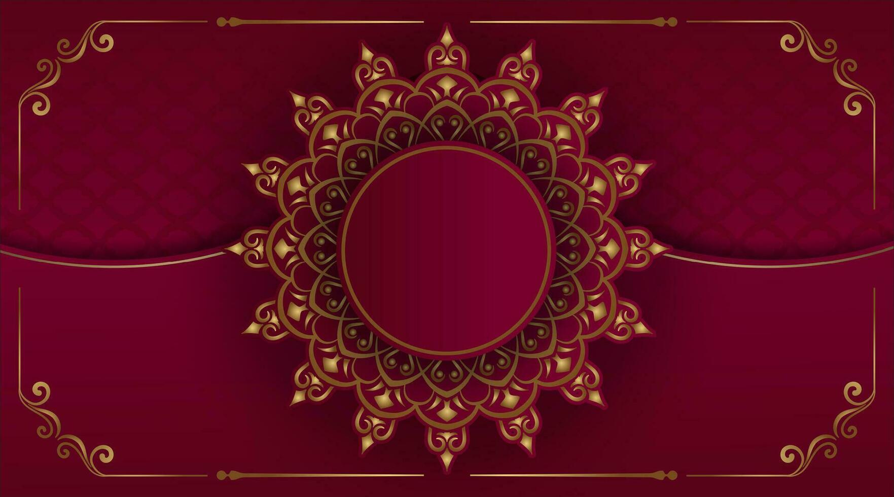 luxury background with golden mandala ornament vector