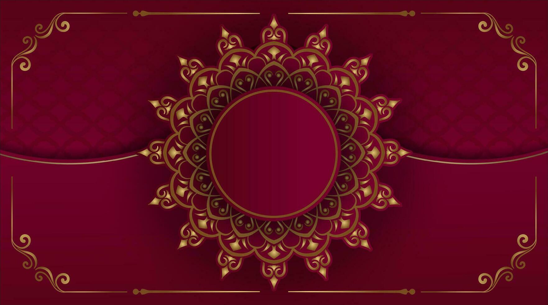 luxury background with golden mandala ornament vector