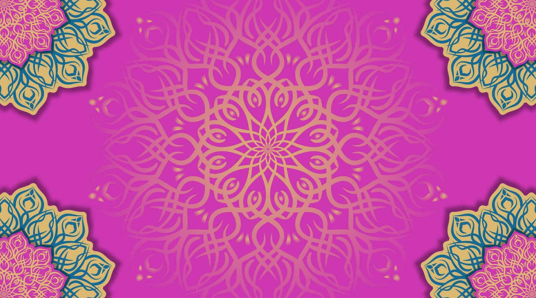 simple background, decorative mandala ornament vector