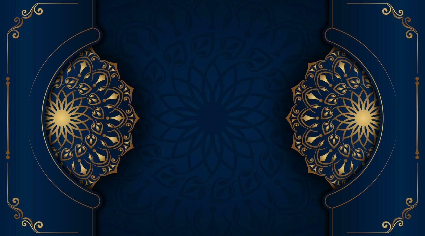 luxury background with golden mandala ornament vector